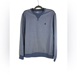 Izod saltwater men’s blue and white striped‎ crewneck pullover sweatshirt size M